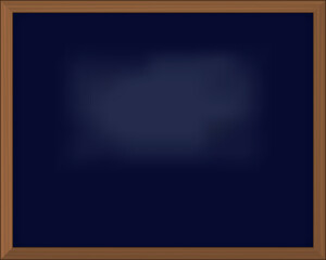 Blackboard in a wooden frame. Vector illustration