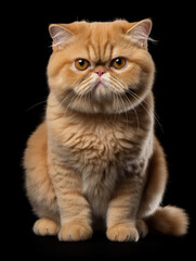 Obraz premium Exotic Shorthair Cat Studio Shot Isolated on Clear Background