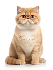 Obraz premium Exotic Shorthair Cat Studio Shot Isolated on Clear Background