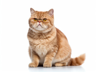 Obraz premium Exotic Shorthair Cat Studio Shot Isolated on Clear Background
