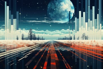Snowy Countryside Drives - Generative AI - obrazy, fototapety, plakaty