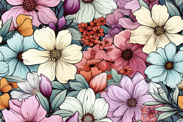 Fototapeta na wymiar Floral Background Floral Wallpaper Floral Image Flower Background Flower Image Flower Wallpaper Illustration 