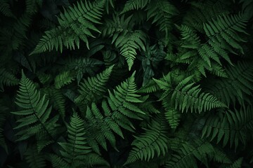 Fototapeta na wymiar Enchanting Fern: Nature's Emerald Artistry in the Forest Depths Generative AI