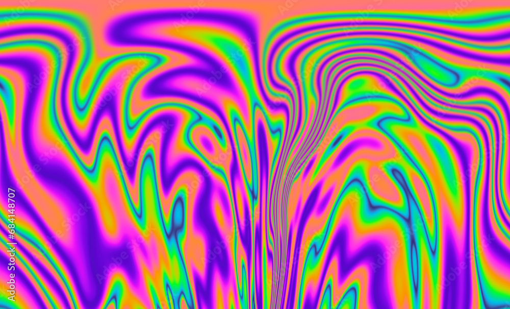Fototapete 
A vivid and mesmerizing scene filled with neon-toned glitched patterns, elevated by an enchanting polarization effect, creating a vibrant and trippy backdrop.