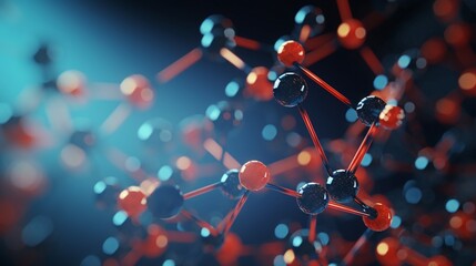 A digital representation of Musgravite's unique chemical composition and molecular structure. 4K, high detailed, full ultra HD, High resolution 8K - obrazy, fototapety, plakaty