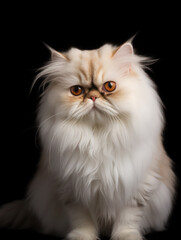 Persian Cat Studio Shot Isolated on Clear Background