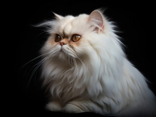 Naklejka na ściany i meble Persian Cat Studio Shot Isolated on Clear Background