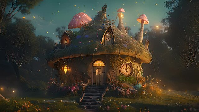 Amazing fairy house. Created with generative AI.	
