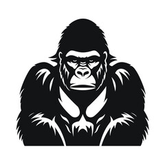 Black gorilla monkey silhouette