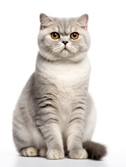 Obraz premium Scottish Fold Cat Studio Shot Isolated on Clear Background