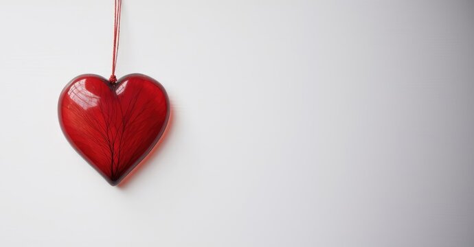 red heart on a white background.