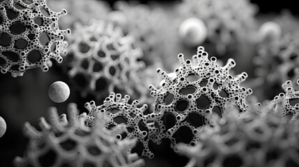 widok choroby wirusa bakteri w microskali - obrazy, fototapety, plakaty