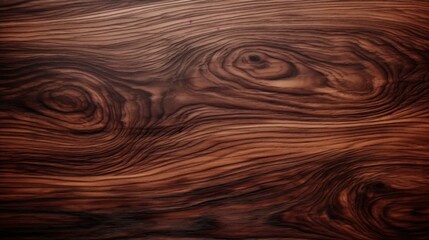 Dark wood texture with rich grain, glossy sheen, intricate patterns, knots, and natural imperfections. Authentic, characterful, and deep, this rustic, aged, and weathered vintage wood texture