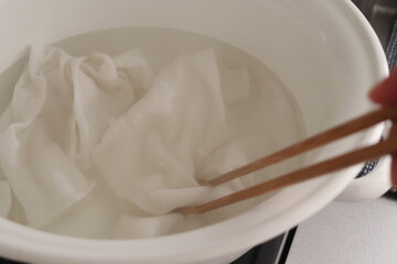 ふきんの煮沸
