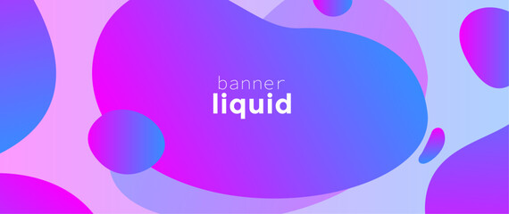 Background with purple and white lines, Pink banner