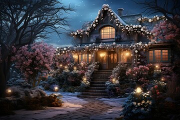 Fototapeta premium Holiday Lights - Generative AI