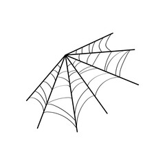 scary cobweb cartoon. element fear, decoration line, net dark scary cobweb sign. isolated symbol vector illustration