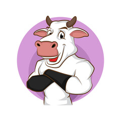 cow vector. animal cartoon illustration