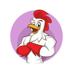 chicken vector. animal cartoon illustration