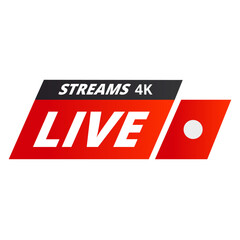 Live streams 4k label