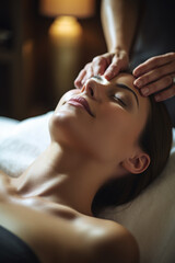 woman getting spa treatment