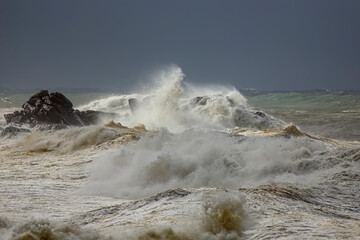 Heavy storm in the portuguese coast