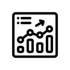 data analysis line icon