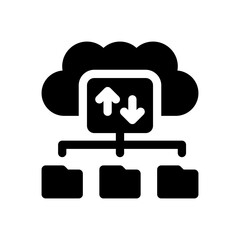 cloud sync glyph icon