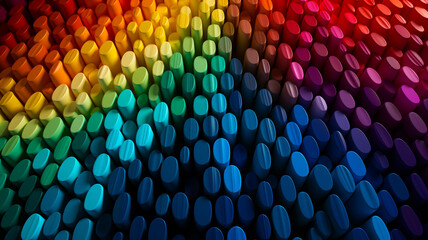 Abstract pattern of rainbow colors