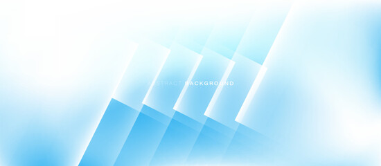Fototapeta premium Blue and white abstract geometric futuristic digital high-technology background. Trendy minimal geometry triangle banner. Vector illustration