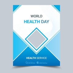 World Health Day Design Template. Which can be used for Brochures, Flyers, Leaflets, Magazines, Posters, Annual reports, Business presentations, Portfolios, Banners, and Websites.