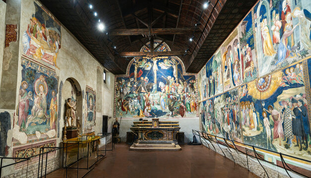 old paintings in the chapel, Urbino, Marche, Italy