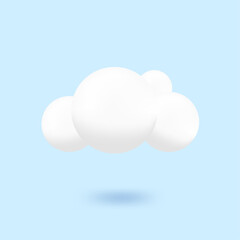 Cloud 3d soft icon design illustration