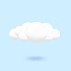 Cloud 3d soft icon design illustration