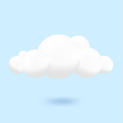 Cloud 3d soft icon design illustration