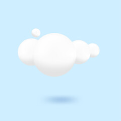 Cloud 3d soft icon design illustration