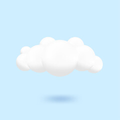 Cloud 3d soft icon design illustration