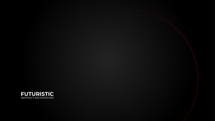 Abstract red circle line vector on dark background. Modern simple overlap circle lines texture creative design. Suit for poster, cover, banner, flyer, brochure, presentation, website. vector illustrat