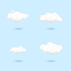 Cloud 3d soft icon design illustration