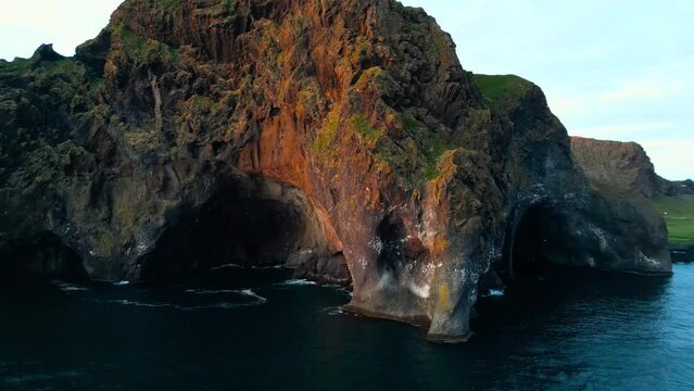 Elephant Mountain at sunset in Iceland