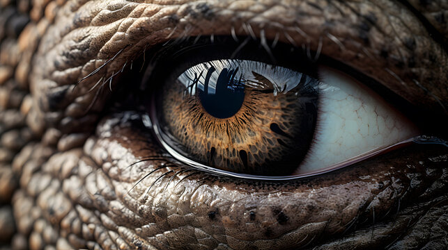 Windows to the Soul: A Captivating Close-Up of an Animal's Expressive Eyes