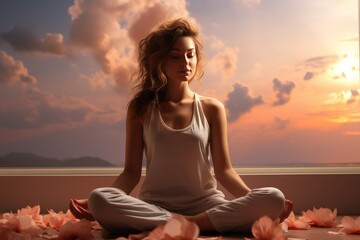 Beautiful background on the desktop - yoga, healthy lifestyle