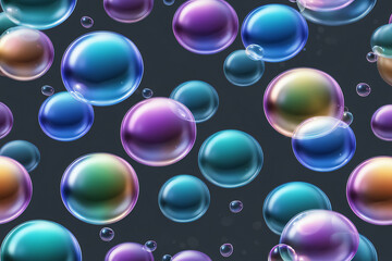 Schwebenden transparente Blasen als Hintergrund - obrazy, fototapety, plakaty