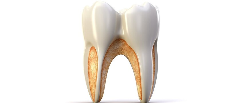isolated tooth 3d illustration