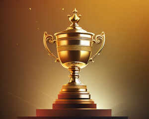 Fototapeta na wymiar gold trophy cup