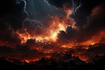 Foto op Canvas Cosmic Armageddon, Judgment Day of Planet Earth © YouraPechkin