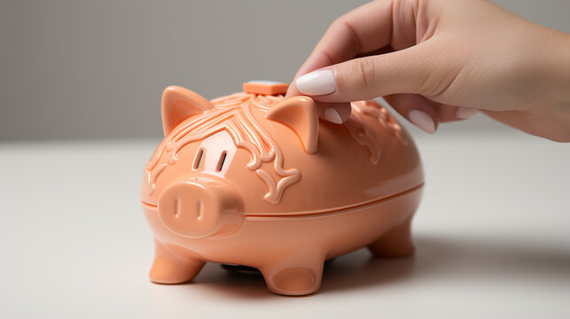 Creative Piggy bank and stack of money safe background image