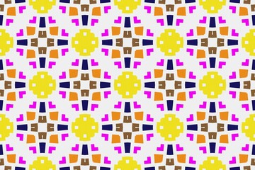 Fototapeta premium Abstract ethnic rug ornamental seamless pattern.Perfect for fashion, textile design, cute themed fabric, on wall paper, wrapping paper and home decor. Geometric pattern.