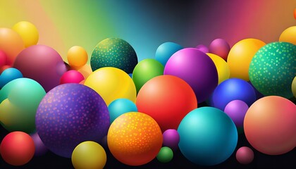 many rainbow gradient random bright soft balls background colorful balls background for kids zone or children s playroom huge pile of colorful balls in different sizes vector background
