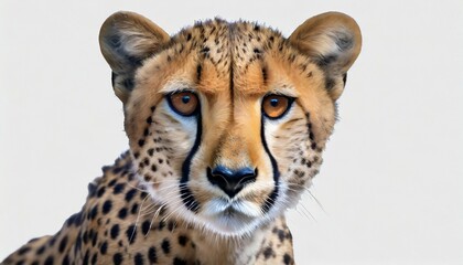 cheetah isolated on white background
